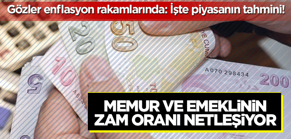 Gözler enflasyon rakamlarında: İşte piyasanın tahmini! Memur ve emeklinin zam oranı netleşiyor