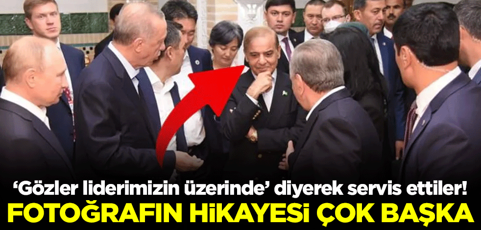 "Gözler liderimizin üzerinde" diyerek servis ettiler! Fotoğrafın hikayesi çok başka çıktı