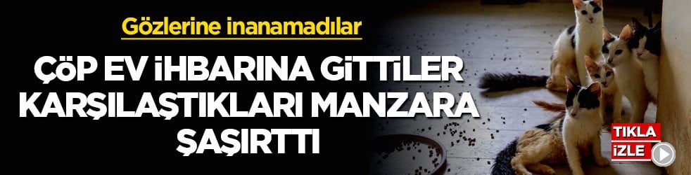 Gözlerine inanamadılar! Çöp ev ihbarına gittiler, karşılaştıkları manzara şaşırttı