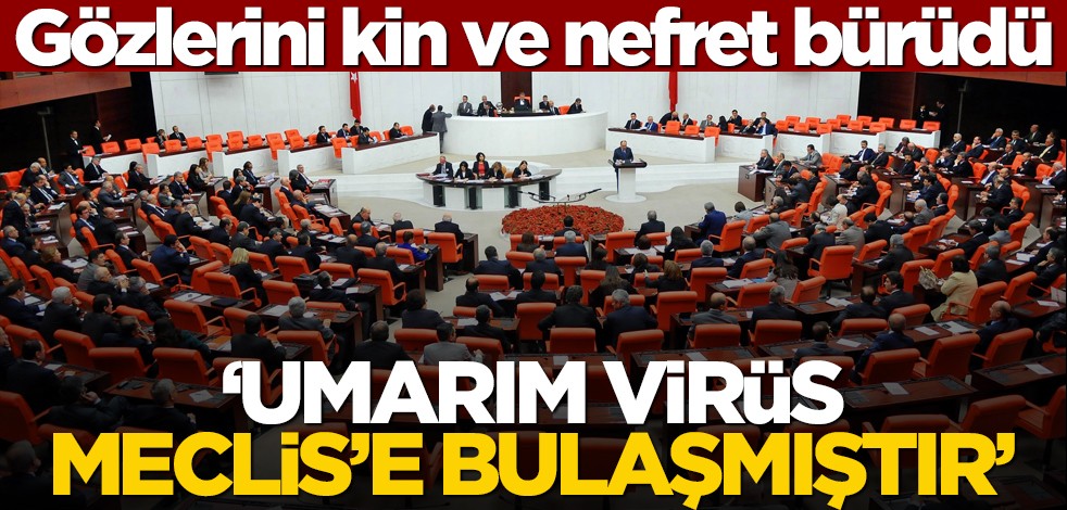 Gözlerini kin ve nefret bürüdü! "Umarım korona Meclis'e bulaşmıştır"