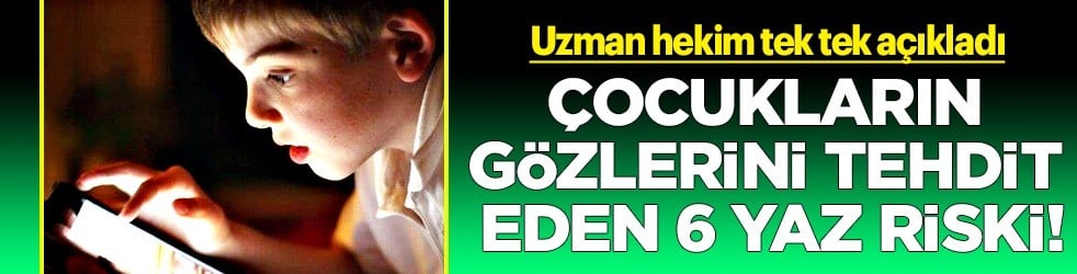 Gözlerini tehdit eden klima: UV400 koruması ile koruma altına alın! Çocuklarda buna dikkat edin...