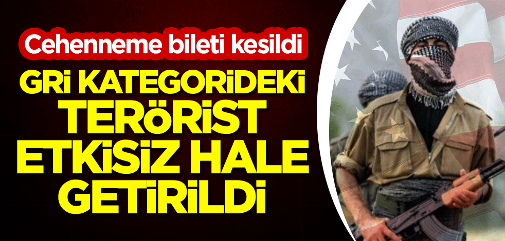 Gri kategorideki terörist etkisiz hale getirildi! Cehenneme bileti kesildi