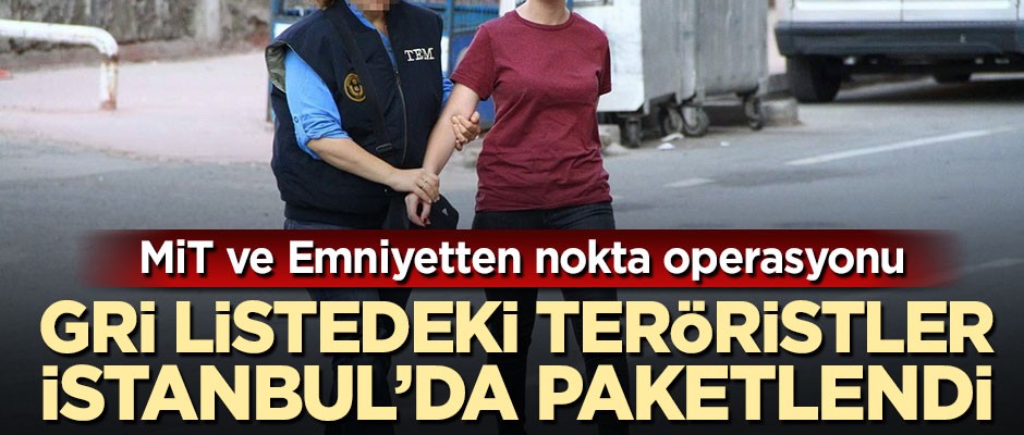 Gri listedeki teröristler İstanbul'da enselendi