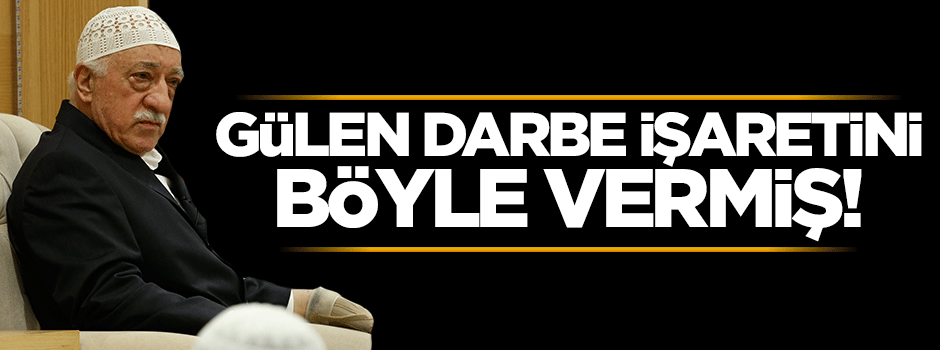 Gülen darbe işaretini kalem ve dik yakayla vermiş