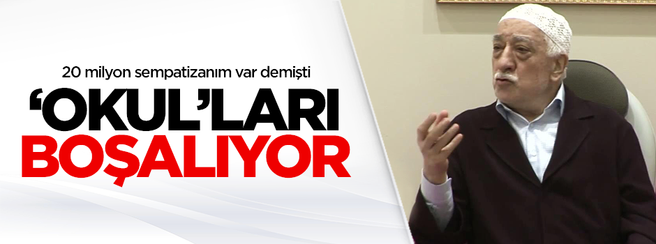 Gülen okulları 100 bin öğrenci kaybetti