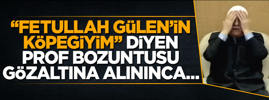 'Gülen'in köpeğiyim' diyen Prof bozuntusu gözaltına alınınca geri vites yaptı