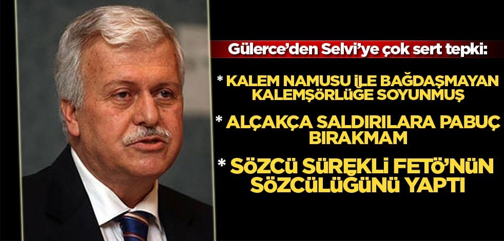 Gülerce’den Selvi’ye çok sert tepki: Kalem namusu ile bağdaşmayan kalemşörlüğe soyunmuş