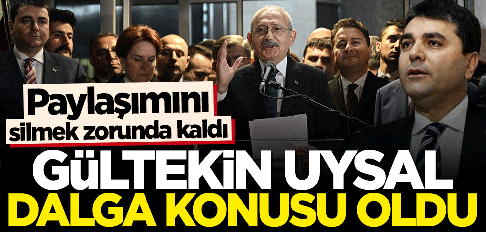 Gültekin Uysal dalga konusu oldu... Paylaşımını silmek zorunda kaldı