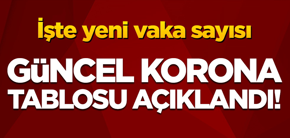 Güncel korona tablosu açıklandı! İşte yeni vaka sayısı...