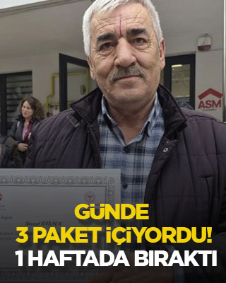 Günde 3 paket içiyordu! 1 haftada bıraktı