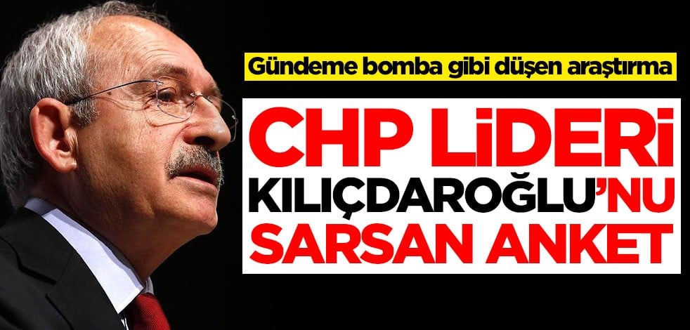 Gündeme bomba gibi düşen araştırmayı paylaştı! Kemal Kılıçdaroğlu'nu sarsan anket