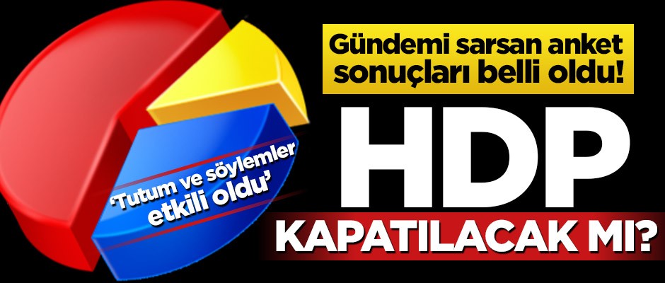 Gündemi sarsan anket sonuçları belli oldu! HDP kapatılacak mı?