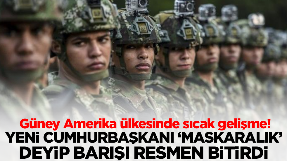 Güney Amerika ülkesinde sıcak gelişme! Yeni cumhurbaşkanı 'maskaralık' deyip barışı bitirdi