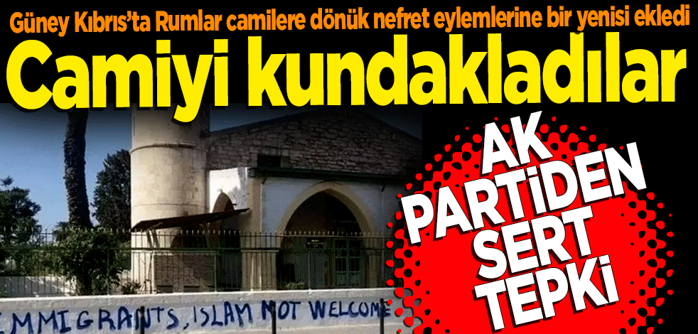 Güney Kıbrıs’ta Rumlar camilere dönük nefret eylemlerine bir yenisi ekledi Köprülü Hacı İbrahim Ağa Camisi'ni kundakladılar AK Parti'den sert tepki