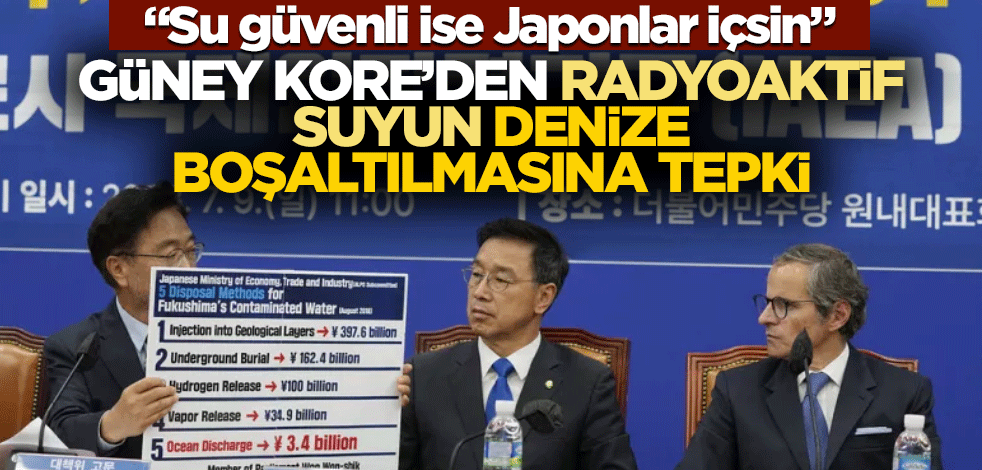 Güney Kore'den radyoaktif suyun denize boşaltılmasına tepki! "Su güvenli ise Japonlar içsin"