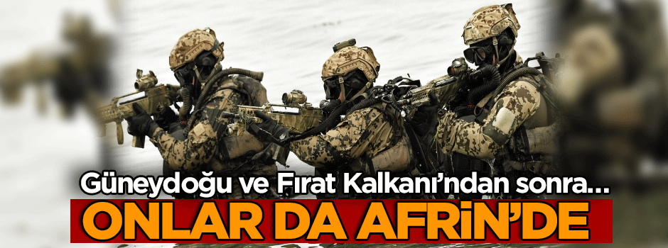 Güneydoğu ve Fırat Kalkanı’ndan sonra… Onlar da Afrin’de
