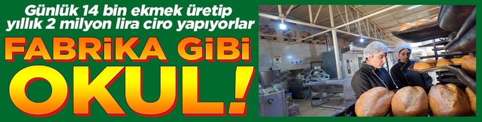 Günlük 14 bin ekmek üretip yıllık 2 milyon lira ciro yapıyorlar Fabrika değil okul!