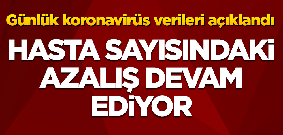 Günlük koronavirüs verileri açıklandı: Hasta sayısı azalmaya devam ediyor!