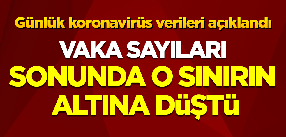 Günlük koronavirüs verileri açıklandı: Vaka sayısı sonunda o sınırın altına düştü