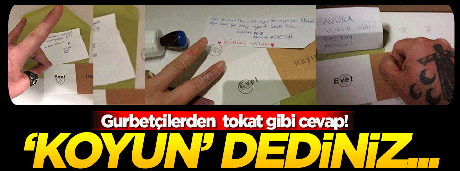 Gurbetçiler mesajı sandıkta verdi!