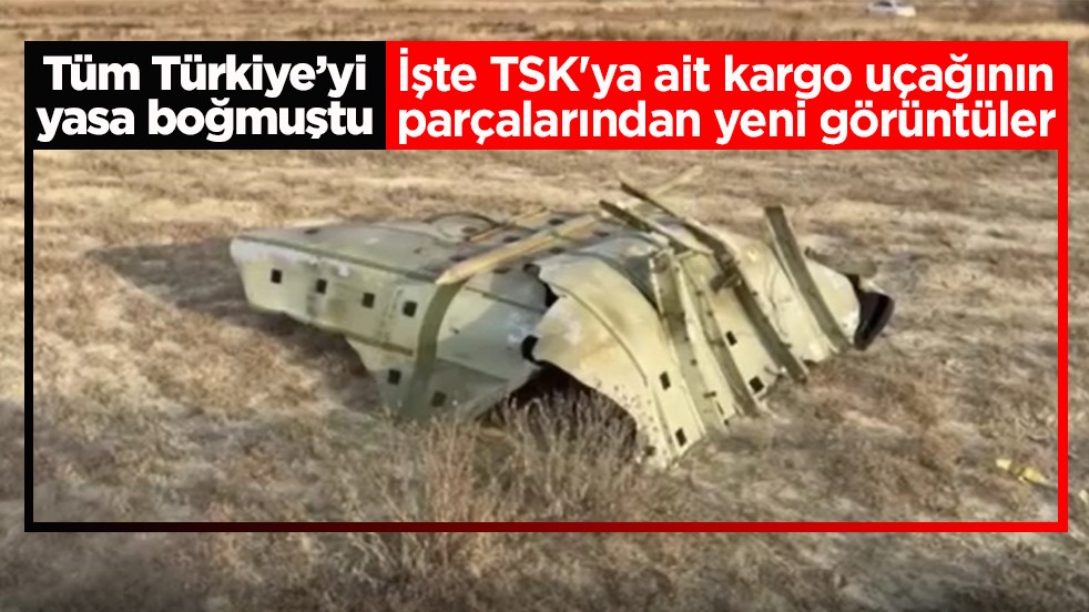 Gürcistan'da düşmüştü! İşte TSK'ya ait kargo uçağının parçalarından yeni görüntüler