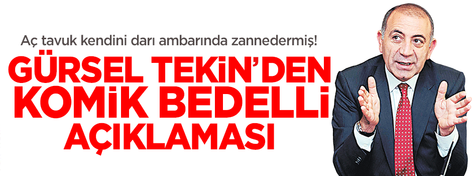 Gürsel Tekin'den bedelli açıklaması