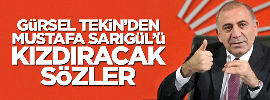 Gürsel Tekin'den Mustafa Sarıgül'ü kızdıracak sözler