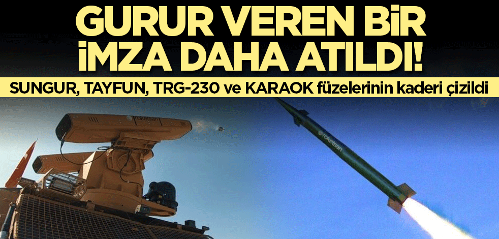 Gurur veren bir imza daha atıldı! SUNGUR, TAYFUN, TRG-230 ve KARAOK füzelerine seri üretim yolu göründü