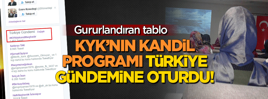 Gururlandıran tablo: KYK'da Mevlid Kandili programı!