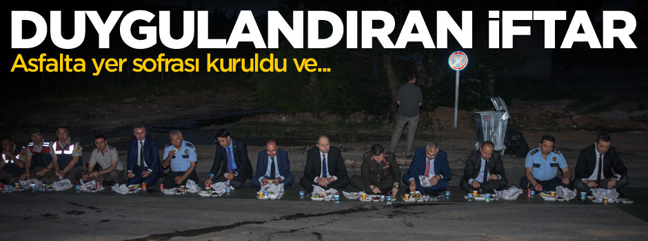 Güvenlik noktasında duygulandıran iftar