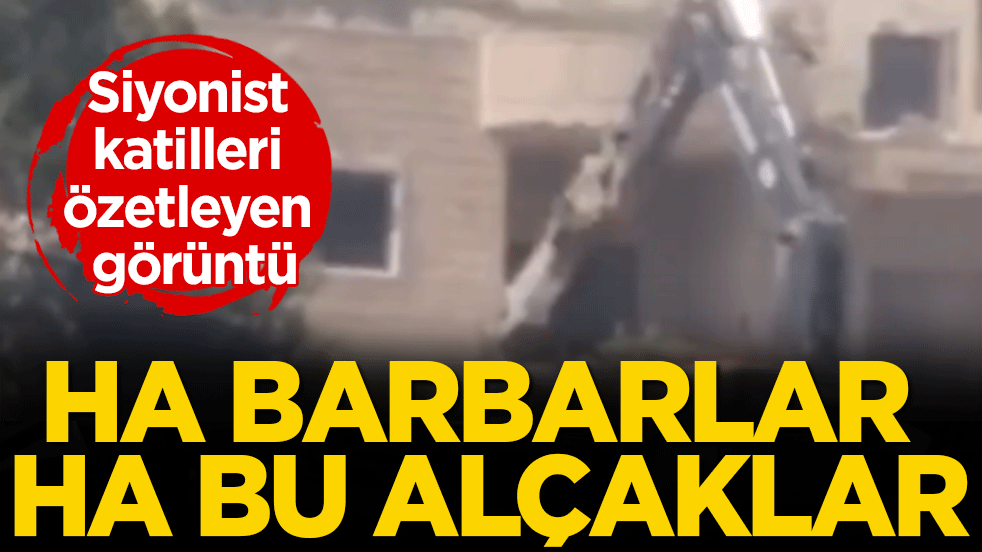 Ha barbarlar ha bu alçaklar! Siyonist katilleri özetleyen görüntü!