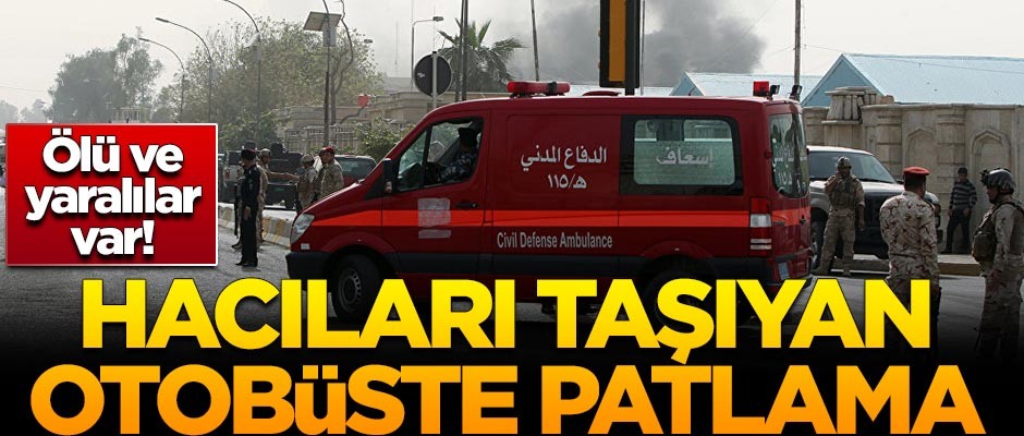 Hacıları taşıyan otobüsün geçtiği yolda mayın patladı! Ölü ve yaralılar var