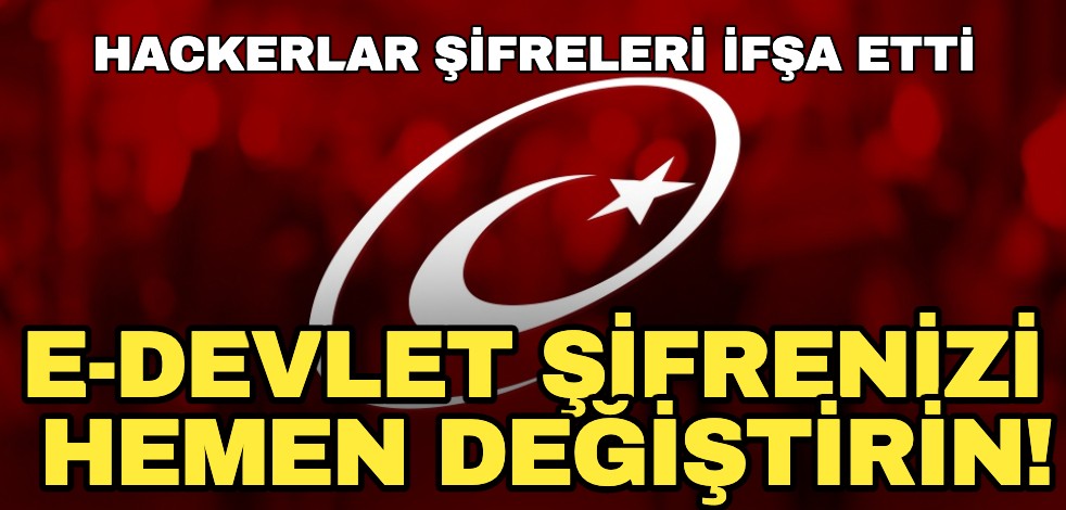 Hackerlar şifreleri ifşa etti! e-Devlet şifrenizi hemen değiştirin