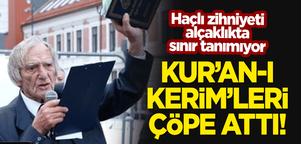 Haçlı zihniyeti alçaklıkta sınır tanımıyor: Norveçli siyasetçi Kur'an-ı Kerim'leri çöpe attı!