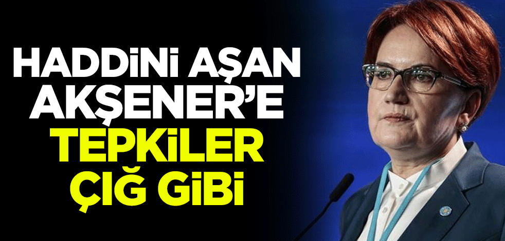 Haddini aşan Meral Akşener'e tepkiler çığ gibi