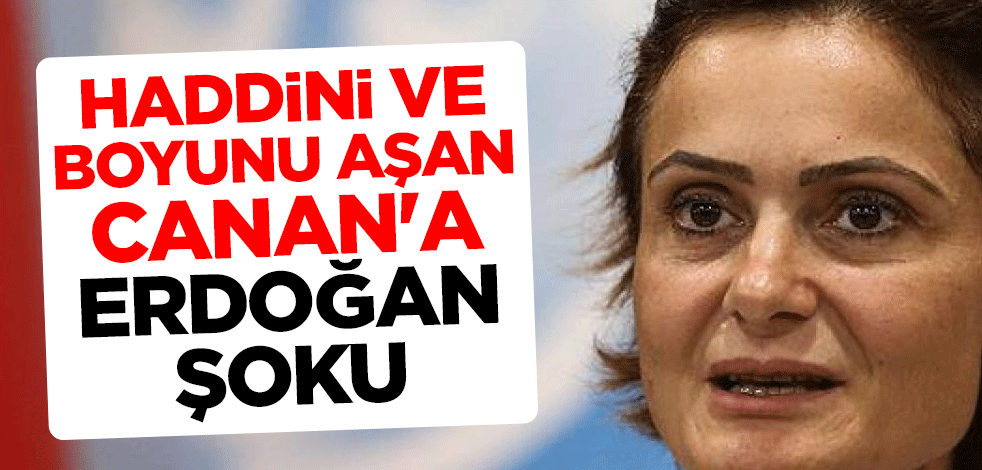 Haddini ve boyunu aşan Canan Kaftancıoğlu'na Erdoğan şoku