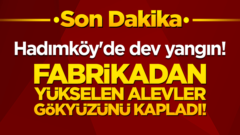Hadımköy'de dev yangın! Fabrikadan yükselen alevler gökyüzünü kapladı!