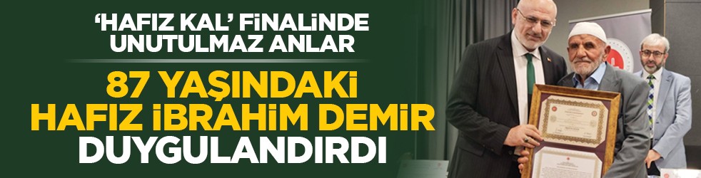 ‘Hafız Kal’ finalinde unutulmaz anlar: 87 yaşındaki hafız sahnede duygulandırdı