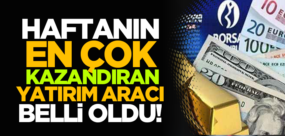 Haftanın en çok kazandıran yatırım aracı belli oldu!