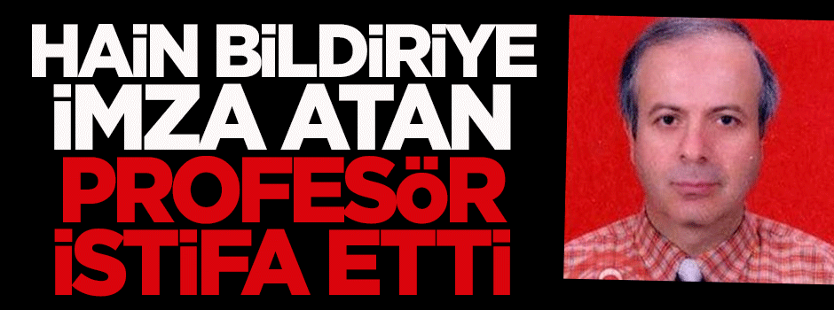 Hain bildiriye imza atan profesör istifa etti