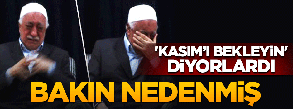 Hain FETO'cuların "Kasım'ı bekleyin" demelerinin nedeni belli oldu