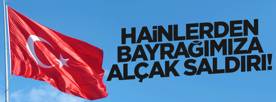 Hainler Türk bayrağını indirip paçavra astı!