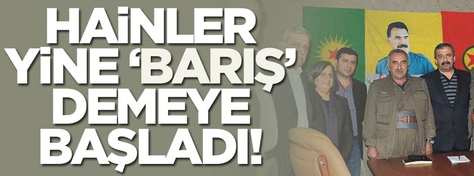 Hainler yine ‘çözüm’ ‘barış’ demeye başladı