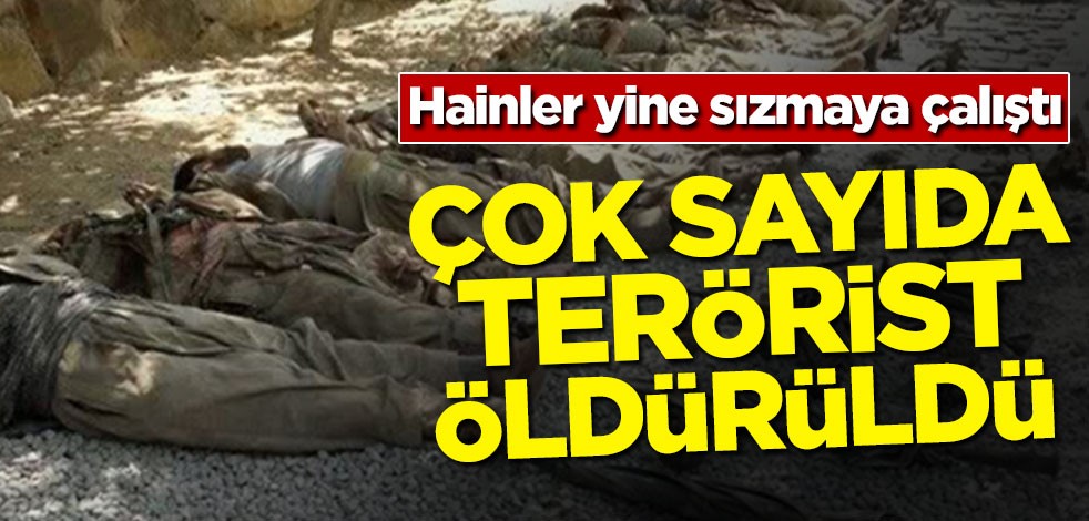 Hainler yine sızmaya çalıştı! Çok sayıda terörist öldürüldü