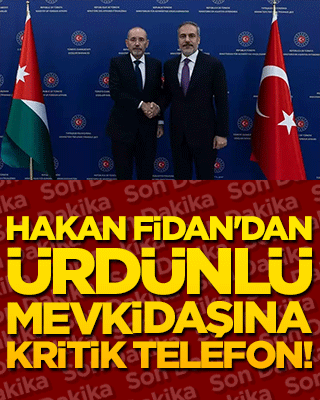 Hakan Fidan'dan Ürdünlü mevkidaşına kritik telefon!