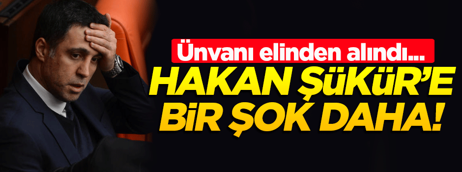 Hakan Şükür’e bir şok daha