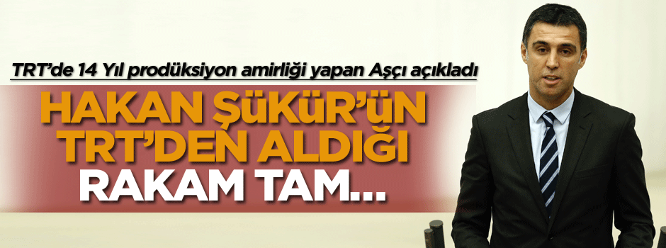 Hakan Şükür’ün TRT’den aldığı fahiş rakam tam…