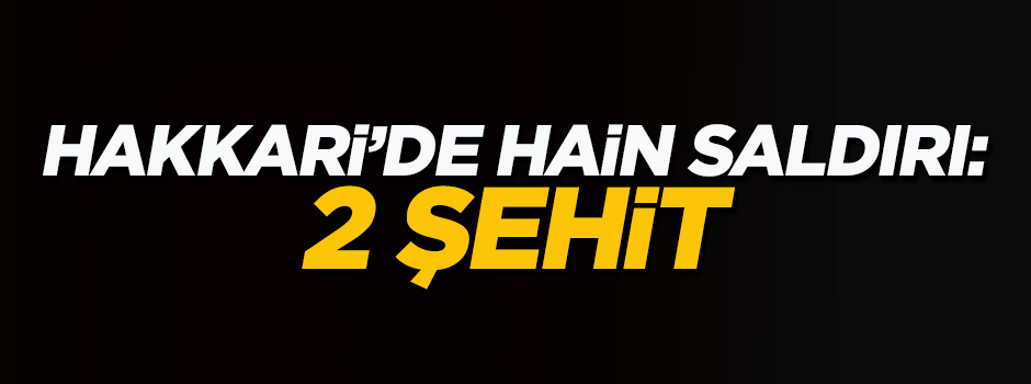 Hakkari'de hain saldırı: 2 şehit