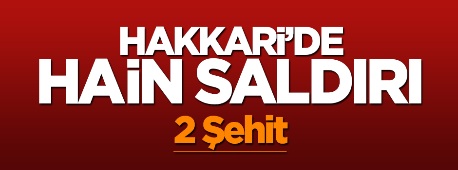 Hakkari'de hain saldırı: 2 şehit