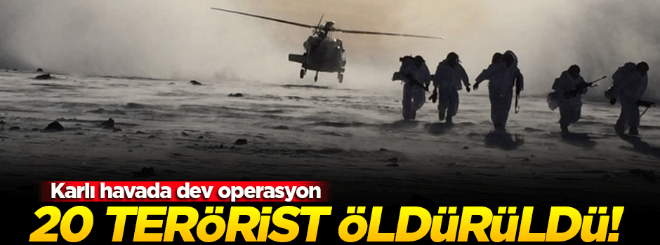 Hakkari'de operasyon! 20 terörist öldürüldü